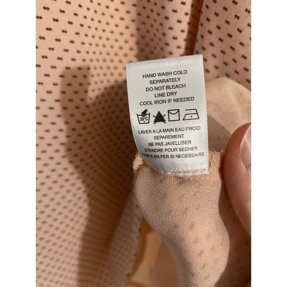 Pleione sleeveless blouse women’s size S pink black abstract lightweight career - Picture 5 of 5